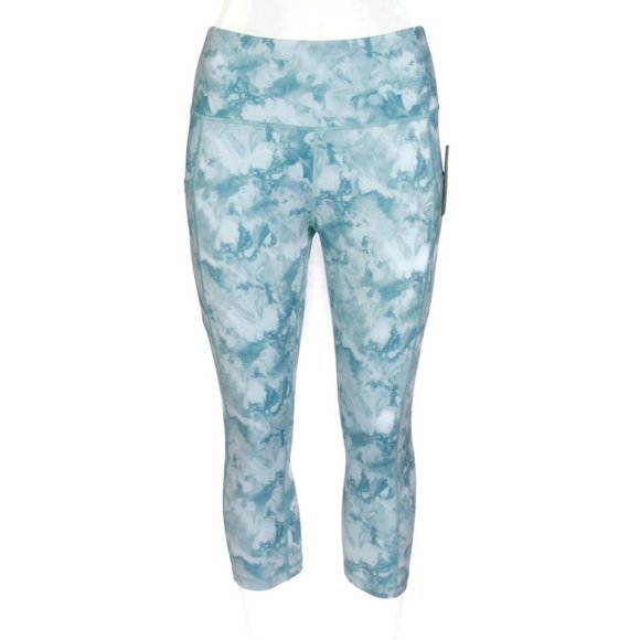 Ray Pose Cosmic Blue Swirl Tie Dye Leggings Capri size small New NWT - 159 - Picture 1 of 5